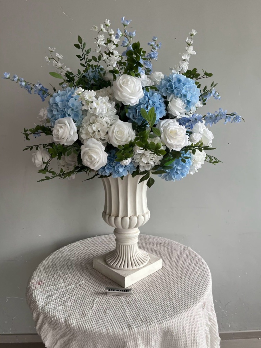 Blue Artificial Floral Arrangement Centerpiece - wedding, baby shower